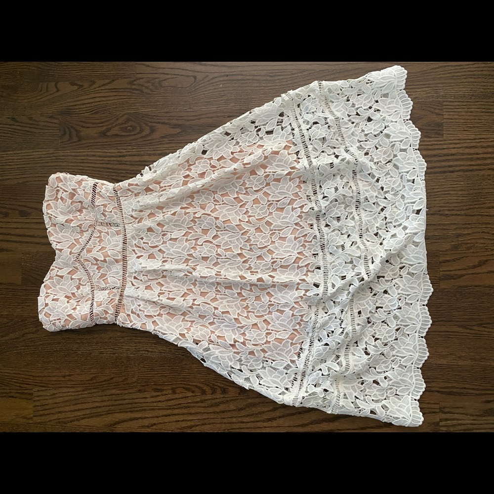 White Lace Midi Dress